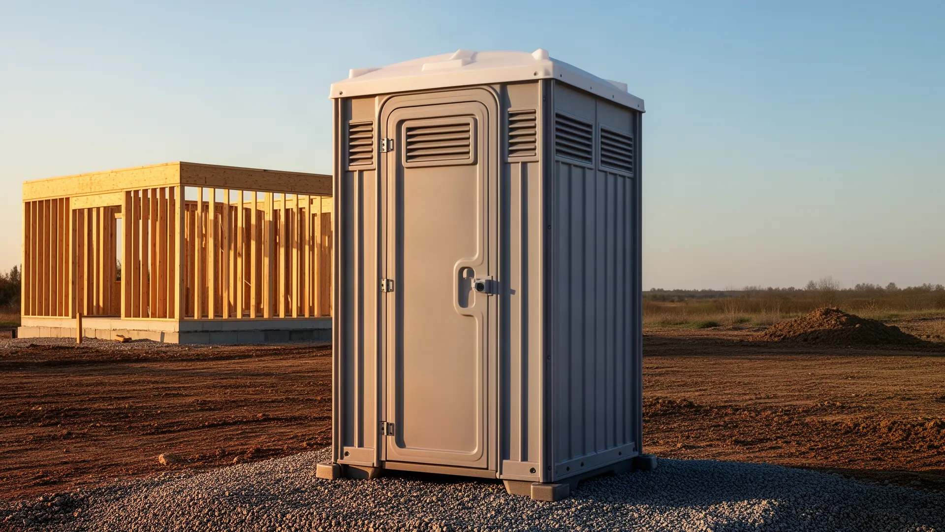 Clean porta potty unit from Blue Lake Porta Potties in Dallas, TX